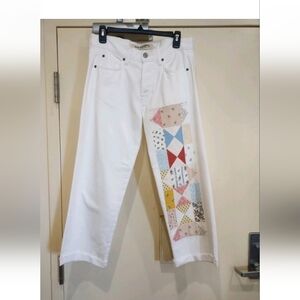 RARE ROY ROGERS New Oskar Old Glory Women's White Bull Quilted Jeans Size 27
